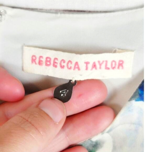 REBECCA TAYLOR ENCHANTED GARDEN 100% SILK DRESS, SZ 4 - Picture 3 of 9